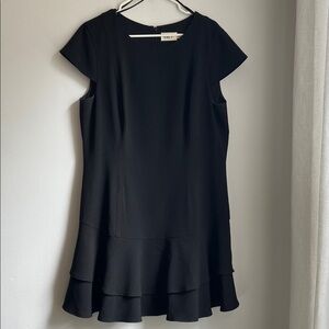 Eliza J Black Mini Dress with Ruffle Hem